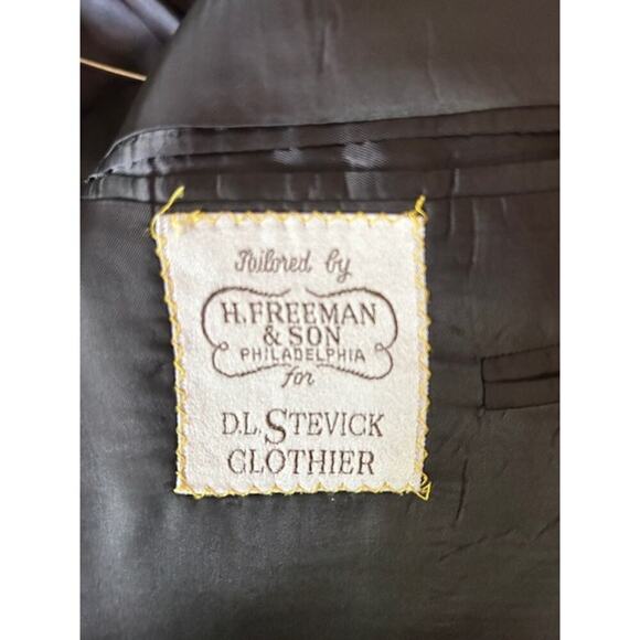 H. Freeman & Son Charcoal Windowpane Sport Coat Approx 42L - Picture 5 of 6